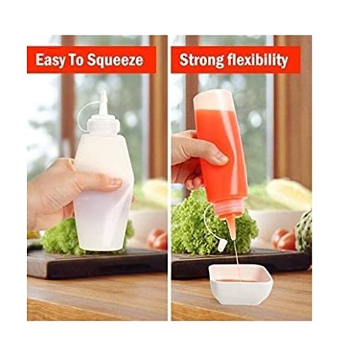 pass pass Plastic Empty Refillable Dispenser Bottle for Sauce, Oil & Ketchup – 500ml Capacity (Pack of 3) - Image 2