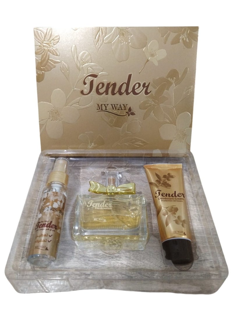 My Way Tender Gift Set Of (Eau De Parfum 55ML&Hair Mist Spray 35ML&Deodorant Cream 40GM) For Women - Image 1