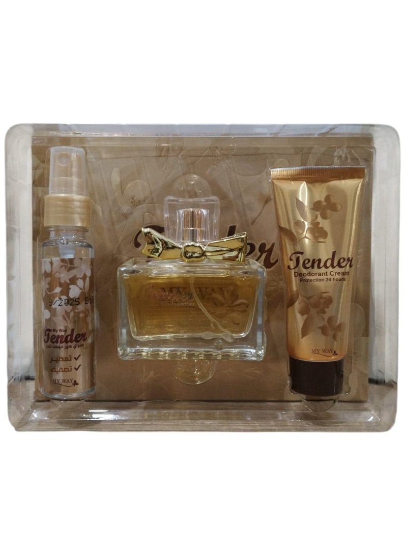 My Way Tender Gift Set Of (Eau De Parfum 55ML&Hair Mist Spray 35ML&Deodorant Cream 40GM) For Women - Image 2