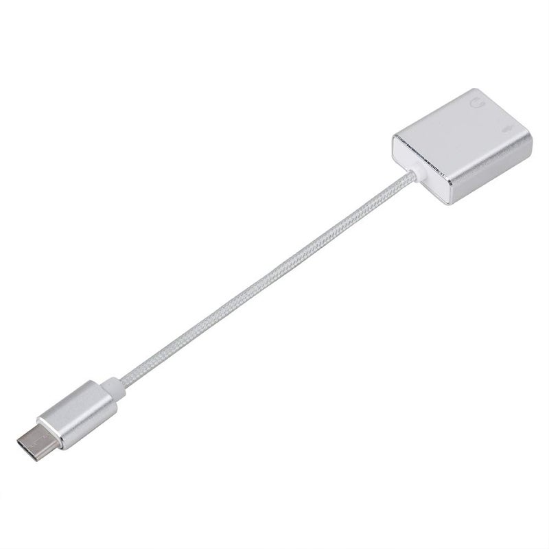 بطاقة صوت خارجية من الألومنيوم من نوع USB C مع مقبس ميكروفون وسماعة رأس 3.5 مم لإلغاء الضوضاء - Image 3