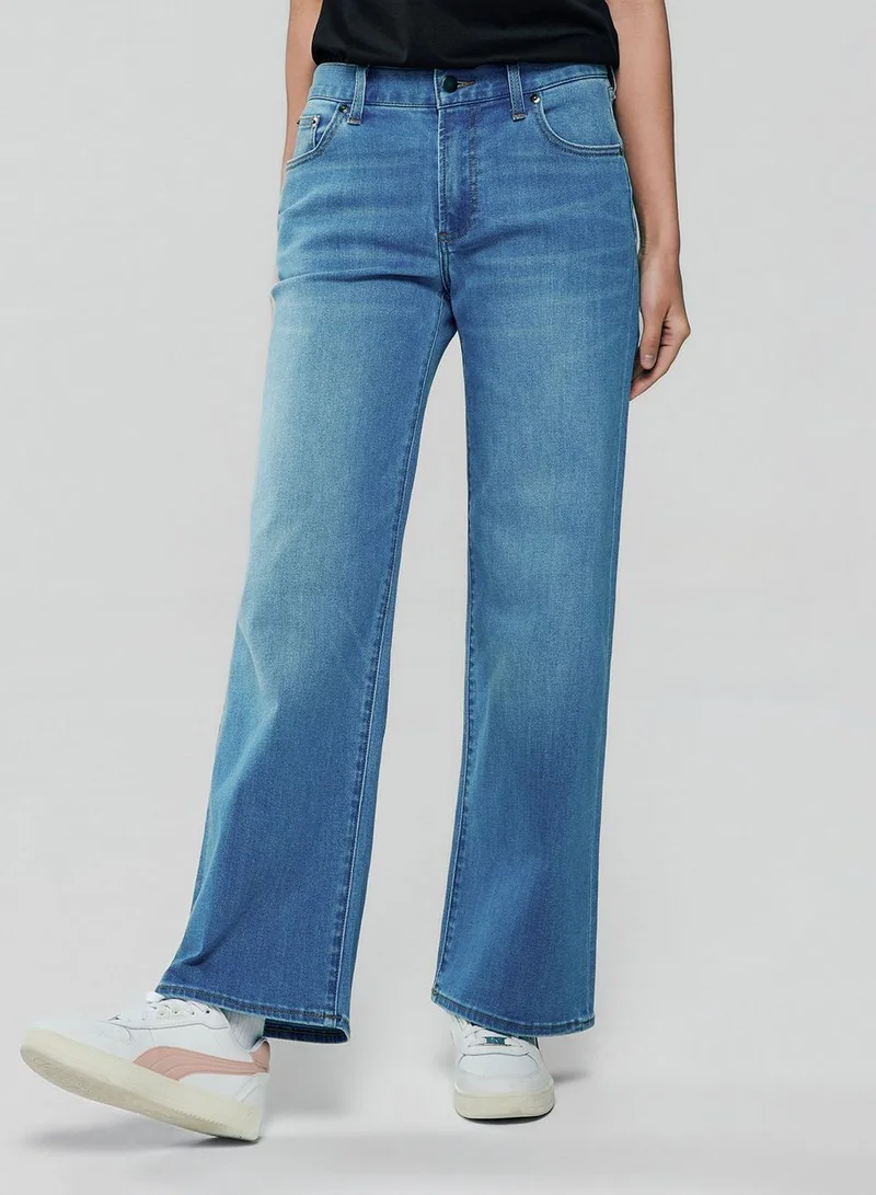 جيوردانو Women High Waist Loose Denim Jeans