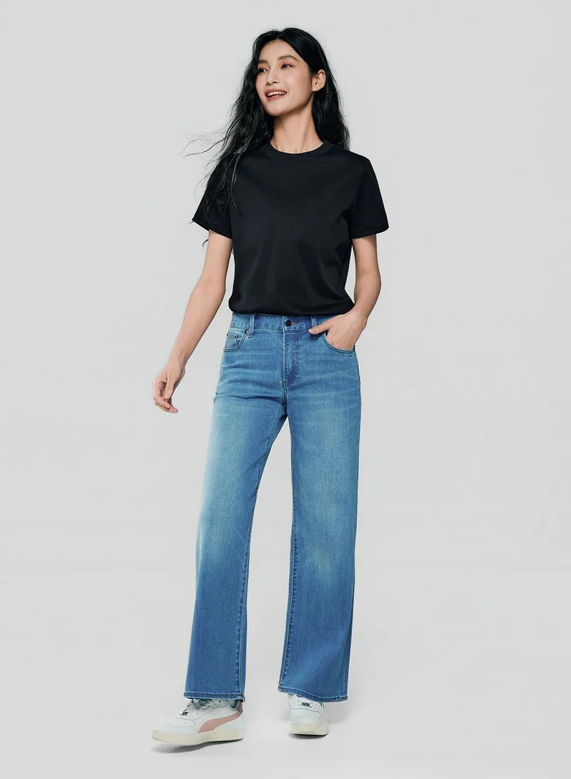 جيوردانو Women High Waist Loose Denim Jeans