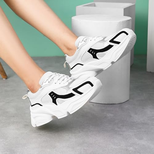 Centrino Women Sneaker | Cushioned Insole for Comfort | Stylish Lace-Up Design | Perfect for Casual Outfit for Ladies 9493-8 - Image 2