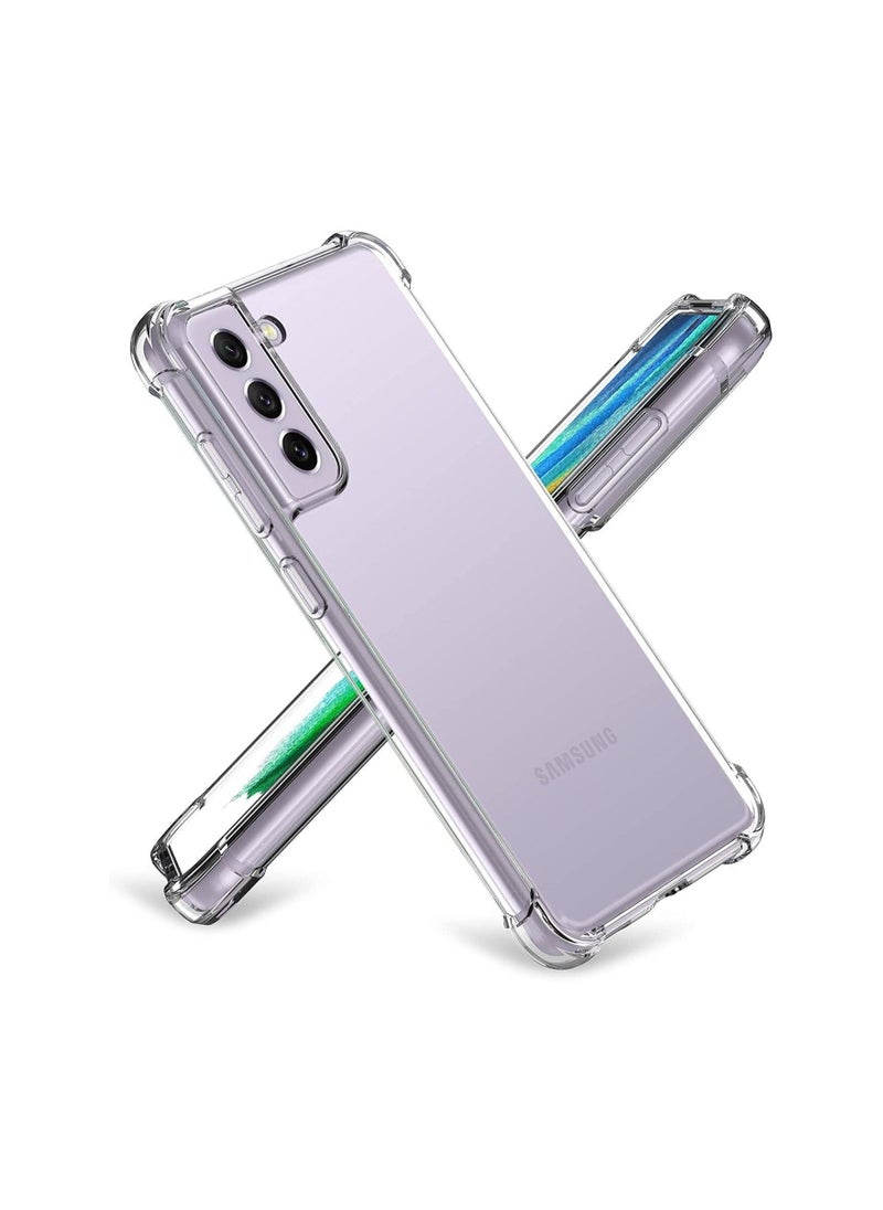 Samsung Galaxy S21 FE Case Cover Protective Shock Absorption Bumper soft Transparent Case (Clear) - Image 1