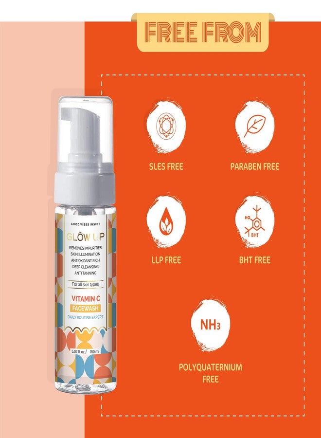 جلو اب غسول الوجه الرغوي بفيتامين سي من جلو أب 150 مل | يزيل الشوائب | يضفي إشراقة على البشرة | غني بمضادات الأكسدة | تنظيف عميق | مضاد للتسمير - Image 5