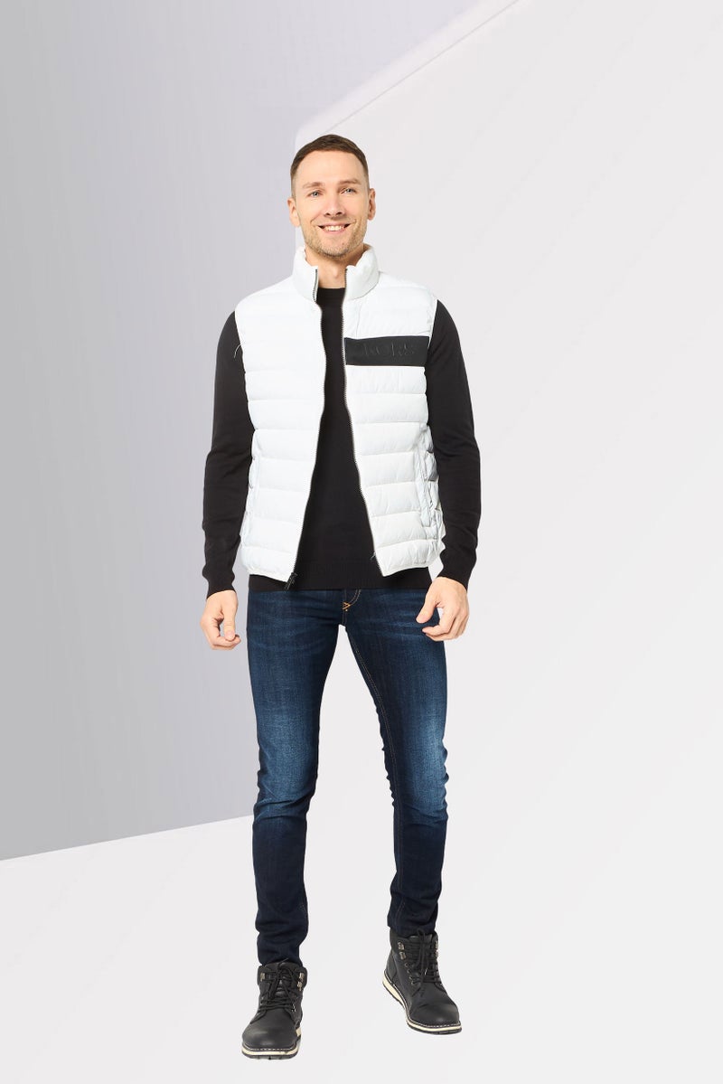 Michael Kors Men Quilted Puffer Vest Jacket, White - Image 2