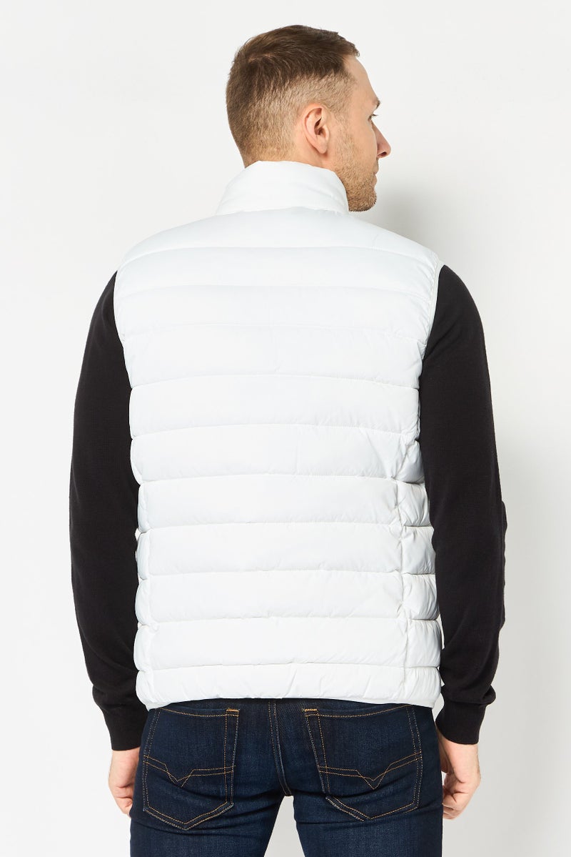 Michael Kors Men Quilted Puffer Vest Jacket, White - Image 4