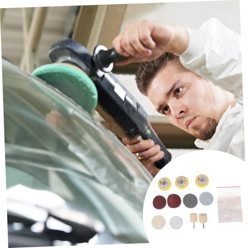10 Piece Wool Polishing Wheels Kit Assorted Buffing Pads For Car Glass - Image 4