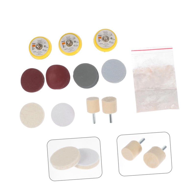 10 Piece Wool Polishing Wheels Kit Assorted Buffing Pads For Car Glass - Image 3