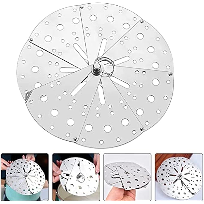 DOITOOL Spill Stopper Lids Anti Spill Lid Cover Stainless Steel Expandable Drop Lids Overflow Stopper Lid Adjustable Spill Stopper Lid Pre Perforated Spill Stopper For Pans And Pots Boil - Image 4