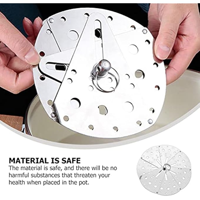 DOITOOL Spill Stopper Lids Anti Spill Lid Cover Stainless Steel Expandable Drop Lids Overflow Stopper Lid Adjustable Spill Stopper Lid Pre Perforated Spill Stopper For Pans And Pots Boil - Image 5