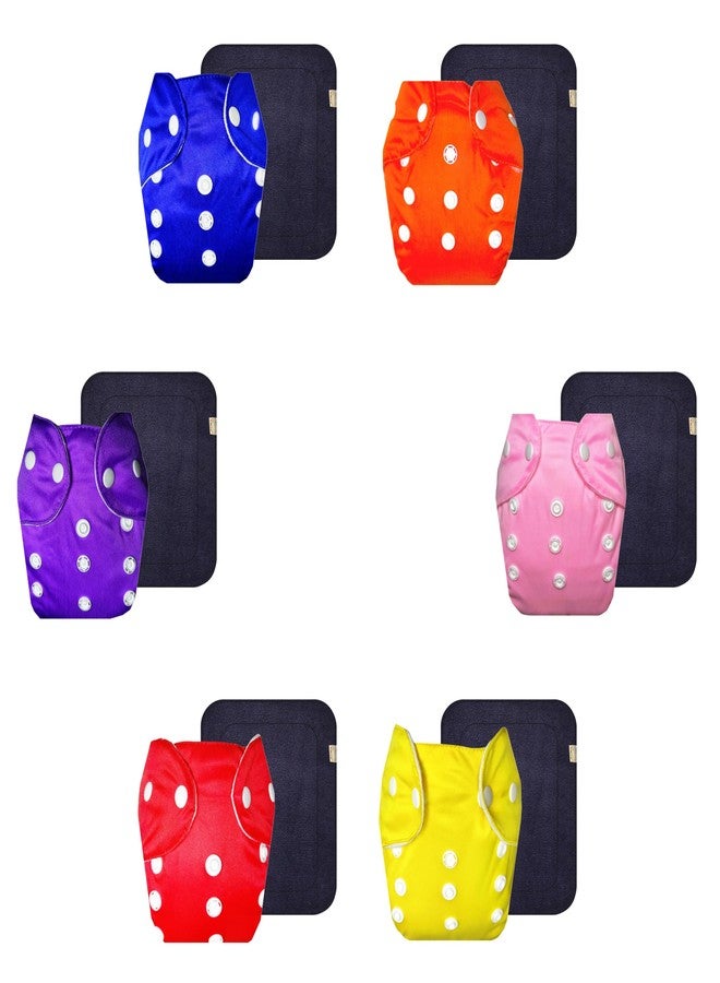 Dumbledo Lite Cloth Diaper with Black Insert (Pack of 6) | Dry Feel and Comfortable | 6-Layer Absorbent Pad | Quick Dry | Designed by Moms | 3 Months - 2 Years | Unisex Baby - Image 1