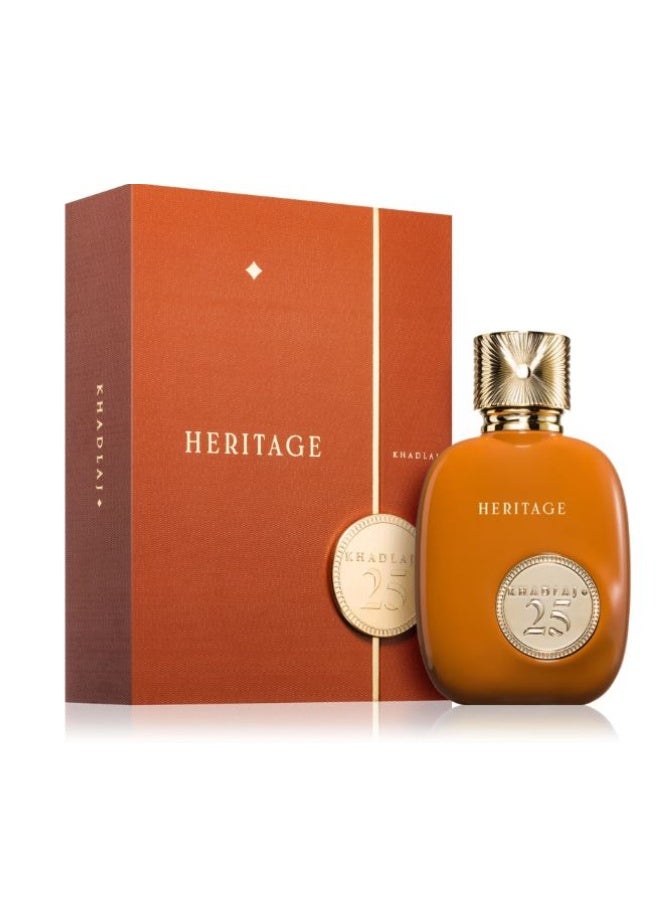 خدلج برفيوم 25 هيريتيج أو دي بارفان 100 مل من خدلج – عطر خشبي شرقي بالعود والمسك والبرغموت - Image 1