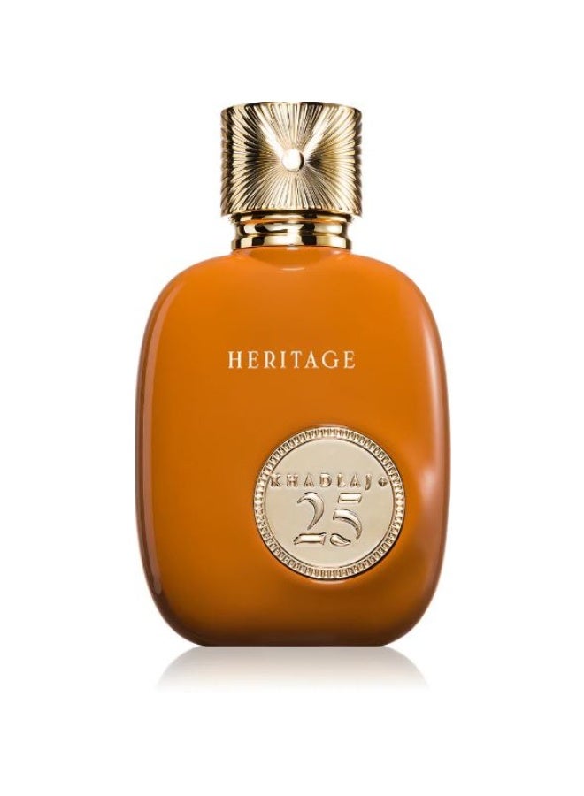 خدلج برفيوم 25 هيريتيج أو دي بارفان 100 مل من خدلج – عطر خشبي شرقي بالعود والمسك والبرغموت - Image 2