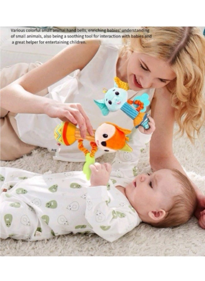 Sozzy Baby Rattle Deer Shape Handheld Plush Baby Toy Rattle  - Image 2