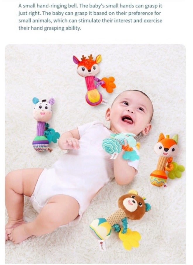 Sozzy Baby Rattle Deer Shape Handheld Plush Baby Toy Rattle  - Image 3