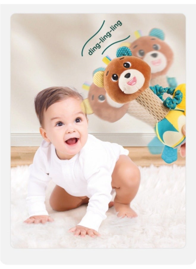 Sozzy Baby Rattle Deer Shape Handheld Plush Baby Toy Rattle  - Image 4