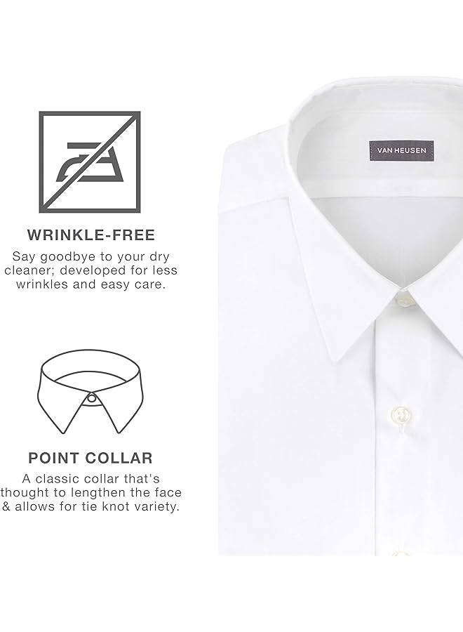 فان هيوزن قميص رجالي رسمي ملائم من قماش البوبلين سادة - Image 5