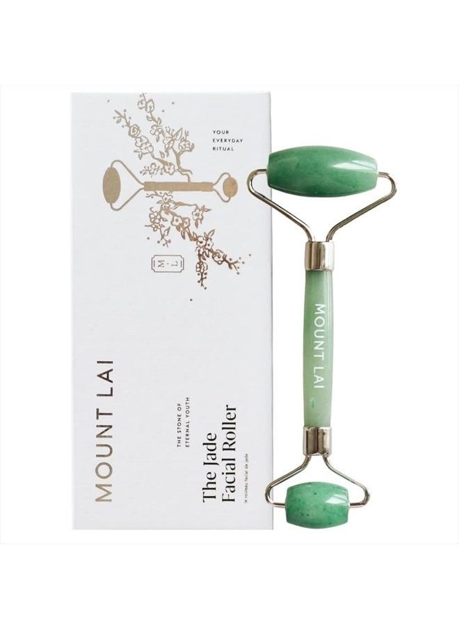 Mount Lai - The De-Puffing Jade Facial Roller | Jade Roller Face Massager to De-Puff, Soothe, and Reveal Radiant Skin | Jade Facial Roller for Women - Image 1