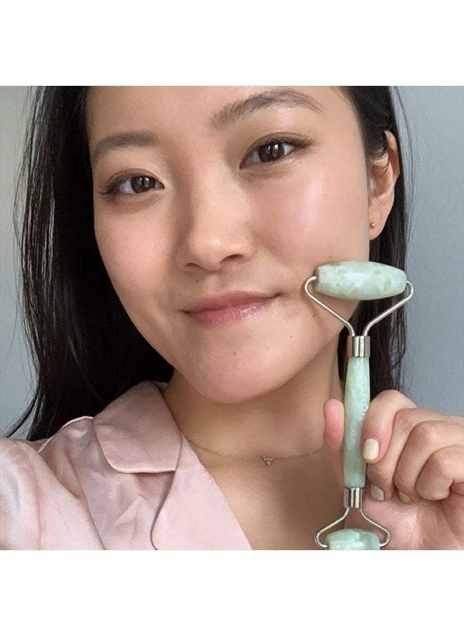 Mount Lai - The De-Puffing Jade Facial Roller | Jade Roller Face Massager to De-Puff, Soothe, and Reveal Radiant Skin | Jade Facial Roller for Women - Image 1