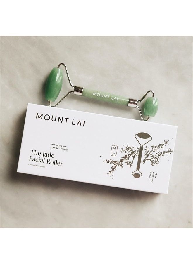 Mount Lai - The De-Puffing Jade Facial Roller | Jade Roller Face Massager to De-Puff, Soothe, and Reveal Radiant Skin | Jade Facial Roller for Women - Image 1