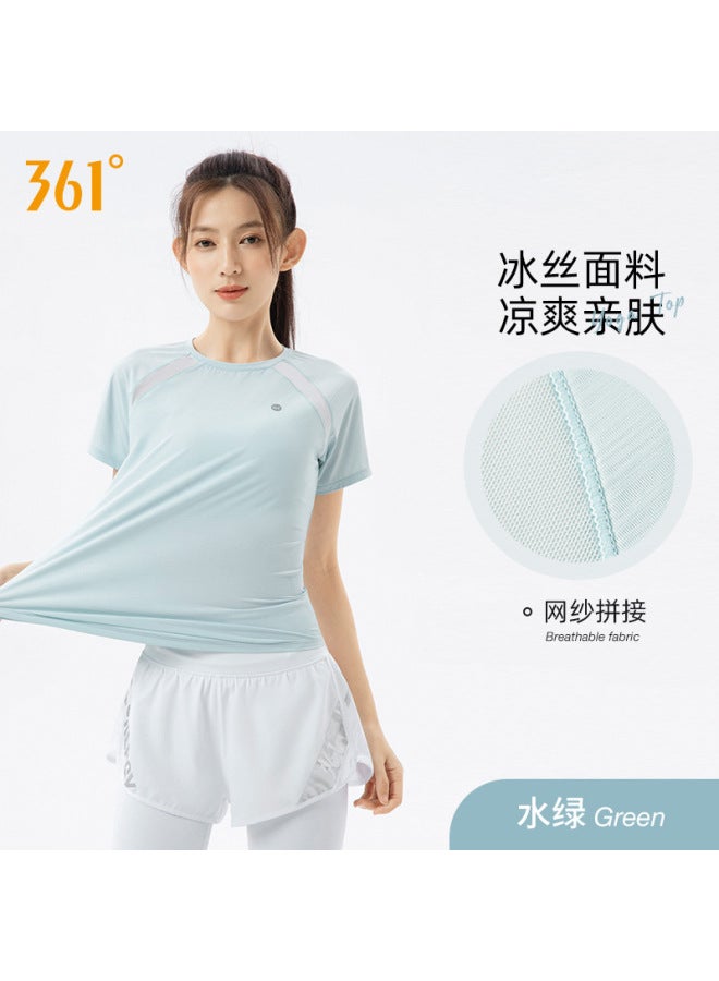 361 Sports Top Summer New Loose Breathable Short-sleeved Running Fitness Wear T-shirt Women's Yoga Top Women