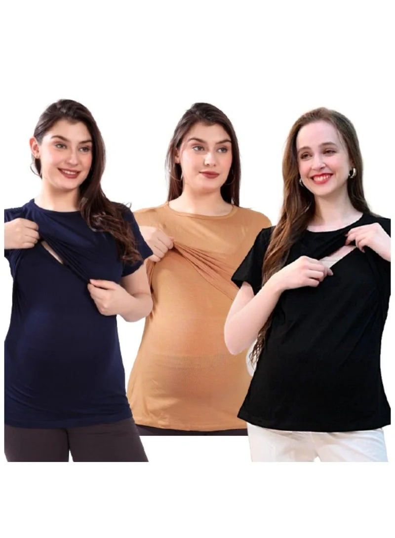 تامي قطعة علوية سهلة الارتداء للرضاعة من تومي - عبوة من 3 قطع