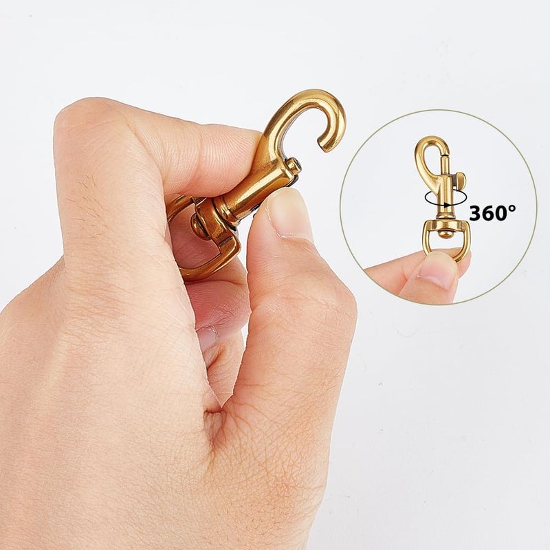 klarako 16Pcs 4 Colors Swivel Eye Bolt Snap Hook, 1.8 Inch Alloy Snap Bolt Trigger Chain Clip Pet Buckle Single Ended Snap Clips Pet Buckle for Purse Strap Dog Leash Keychain Holder Makings - Image 3