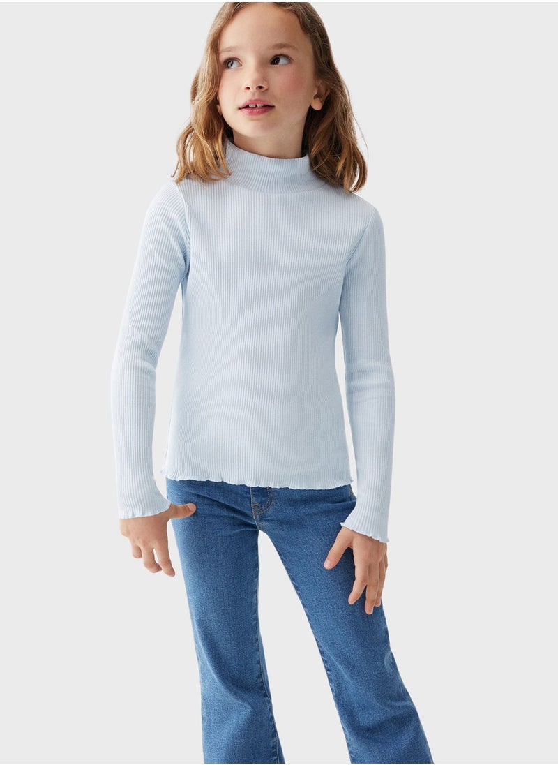 MANGO - Kids Essential Round Neck T-Shirt - Image 1