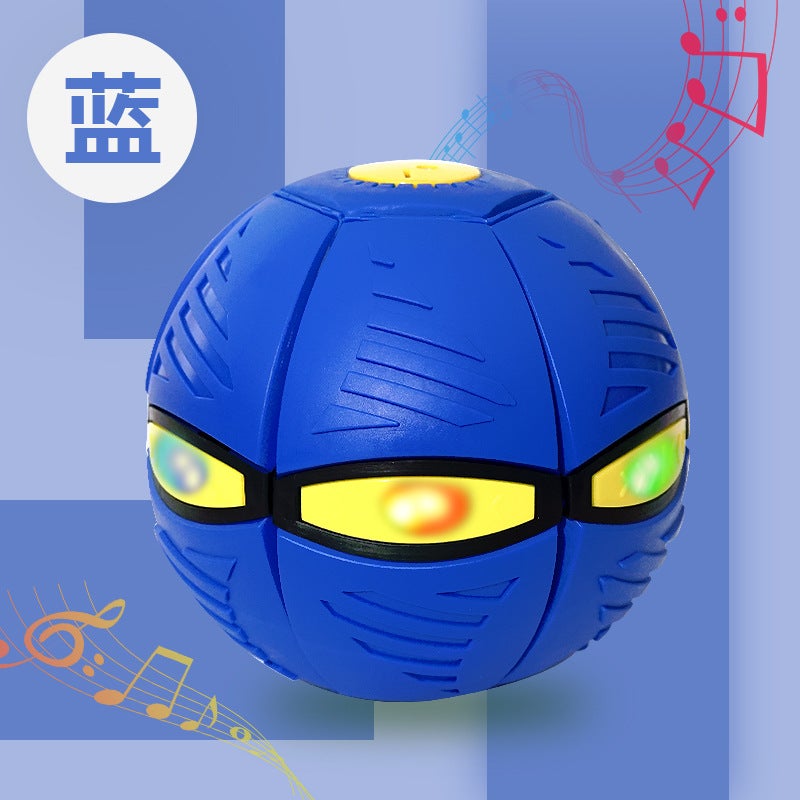 Elastic Stomp Rocket Transforming Toy Ball for Kids Stepping on the ball with light music [blue]] 