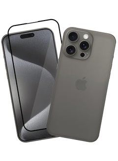 CATANES 2 Pack iPhone 15 Pro Max Case Cover and Screen Protector Air Skin Series Back Cover Sturdy Durable Thin Case Drop Protection Cover Clear Black  - Image 2
