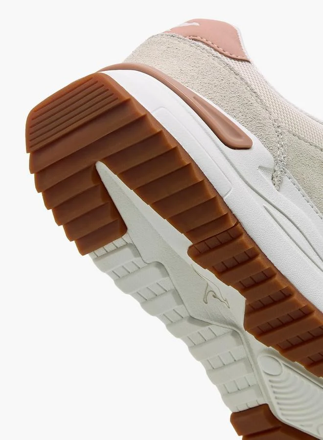 Kangaroos BEIGE Women Lace-Up Ankle Sneakers for Women | Best Price UAE