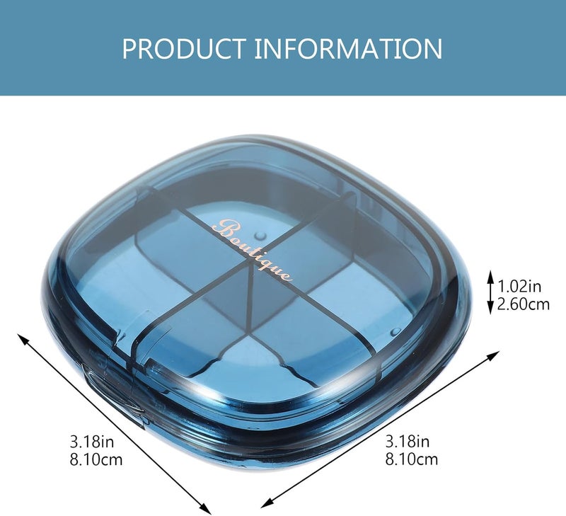 Portable Pill Organizer Case 4 Compartments Waterproof Plastic Medicine Dispenser Weekly Travel Storage Box for Daily Medication Management - Image 2
