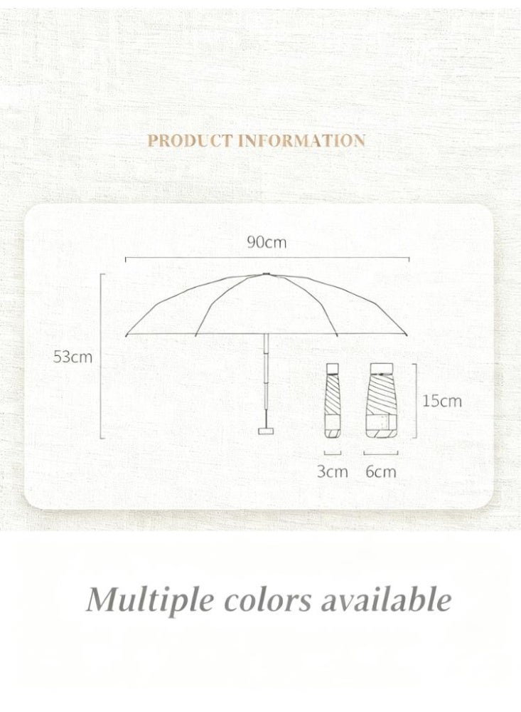 SUCITY Mini Folding Compact Umbrella with Case-Windproof Lightweight Pocket Umbrella-Rain Portable Umbrella Sun for Men and Women UPF 50+ UV Protection Umbrella - Image 3