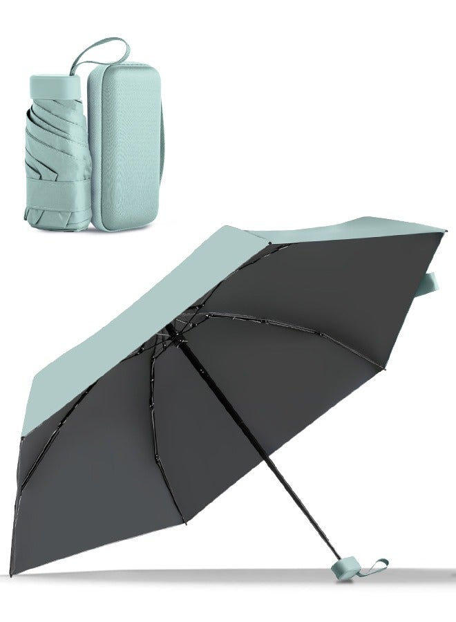 SUCITY Mini Folding Compact Umbrella with Case-Windproof Lightweight Pocket Umbrella-Rain Portable Umbrella Sun for Men and Women UPF 50+ UV Protection Umbrella - Image 1