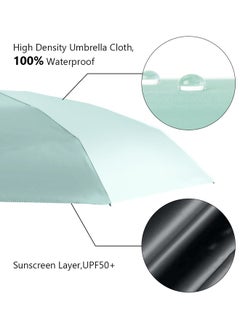 SUCITY SUCITY Mini Folding Compact Umbrella with Case-Windproof Lightweight Pocket Umbrella-Rain Portable Umbrella Sun for Men and Women  - Image 4