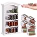 Guiqulai 36 Pcs 112 Scale Miniatures Dollhouse Books and 1 White Wooden Bookcase4 Floors Furniture Display Bookshelf Cabinet Mini Assorted BooksDollhouse Decoration Accessories for Home Bedroom - Image 2