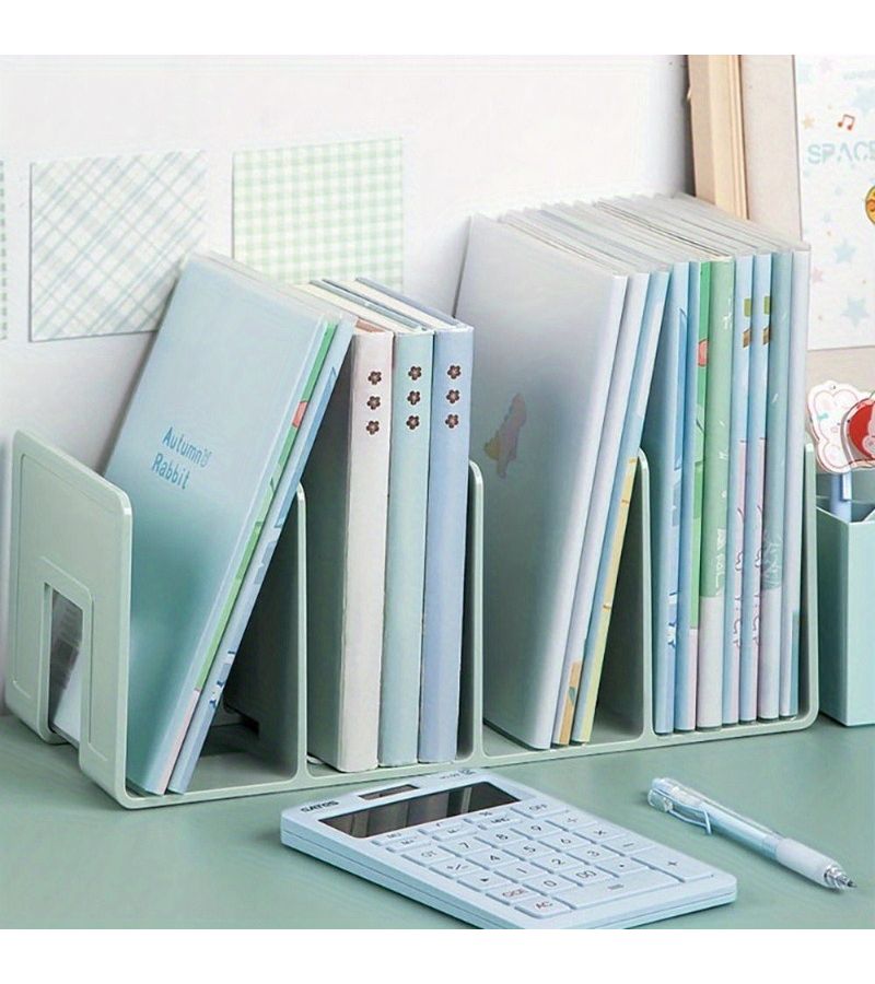 Transparent 2pcs Desktop Book Stand for Student Desk Organizer - Image 2