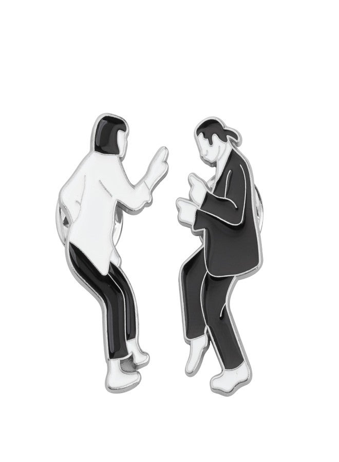 SEIRAA Dancing Enamel Pin Retro Movie Inspired Brooch Movie Lover Jewellery Gift Idea (Dance brooch) - Image 1