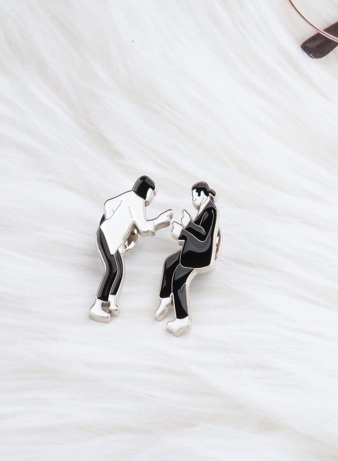 SEIRAA Dancing Enamel Pin Retro Movie Inspired Brooch Movie Lover Jewellery Gift Idea (Dance brooch) - Image 4