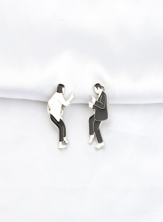 SEIRAA Dancing Enamel Pin Retro Movie Inspired Brooch Movie Lover Jewellery Gift Idea (Dance brooch) - Image 2
