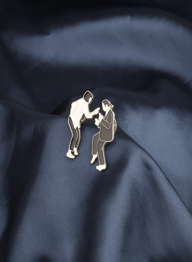 SEIRAA Dancing Enamel Pin Retro Movie Inspired Brooch Movie Lover Jewellery Gift Idea (Dance brooch) - Image 3