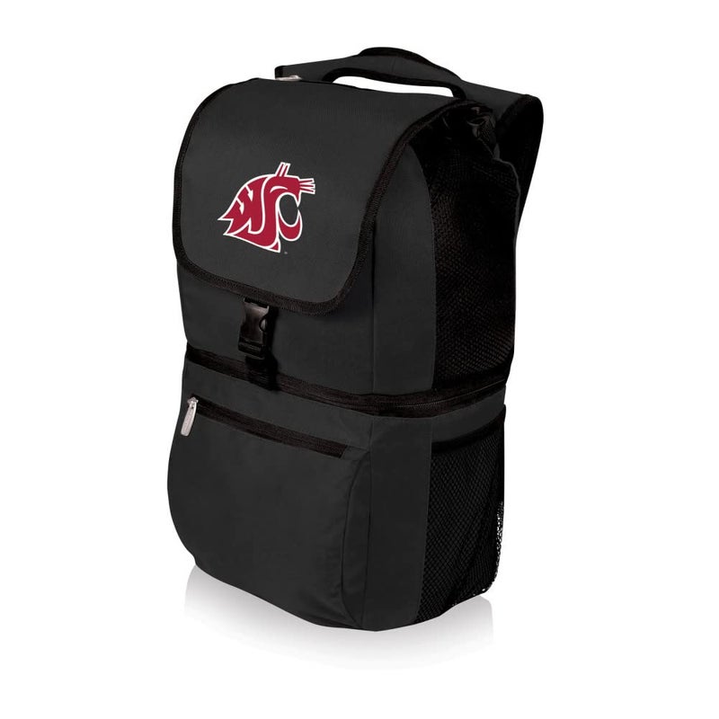PICNIC TIME PICNIC TIME NCAA Washington State Cougars Zuma Backpack Cooler  Soft Cooler Backpack  Lunch Cooler Black 