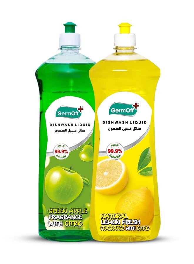 Germoff Promo Dishwash Asstd 1Ltr x 2 Lemon and Green Apple - Image 1