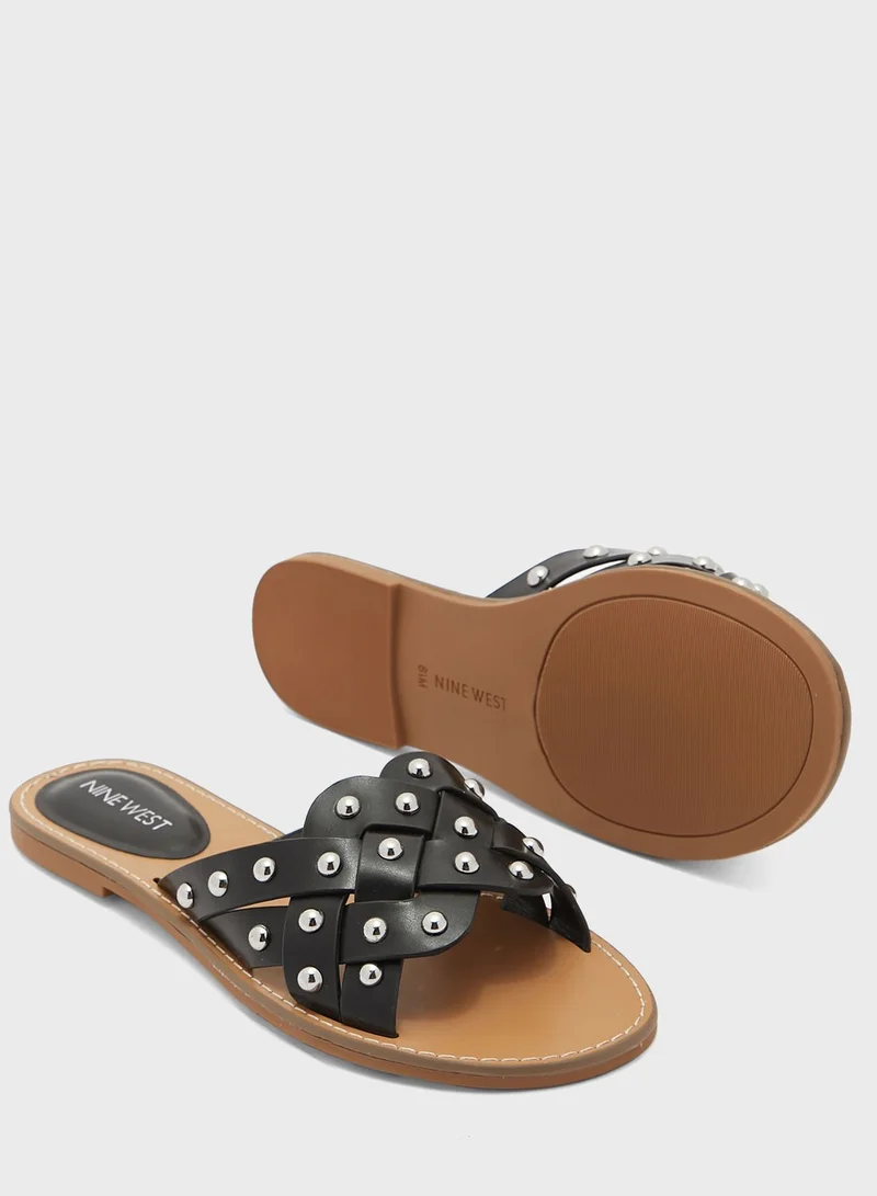 NINE WEST Rivet Detailed Sandals