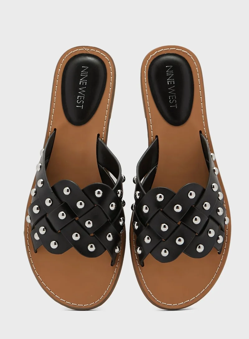 NINE WEST Rivet Detailed Sandals