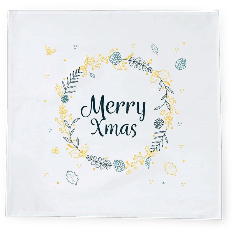 Khakee 6 Pcs Christmas Theme Silk Table Napkins 10x 10 for Xmas Decoration Christmas OrnamentsChristmas Giftxmas21463 - Image 3