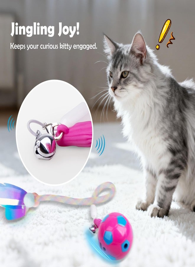 all for paws Interactive Cat Toy Ball for Indoor Cat, Automatic Rolling Ball with Elastic Mesh Tail for Bored Adult Cats - Image 3