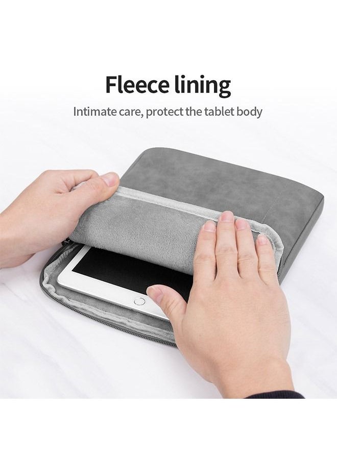 Generic - 9.7-11 Inch Tablet Computer General Purpose Waterproof Sleeve Bag, Anti Fall Plush Lining Carrying Case, Protective Carrying Case with Elastic Handle (Grey) - Image 1