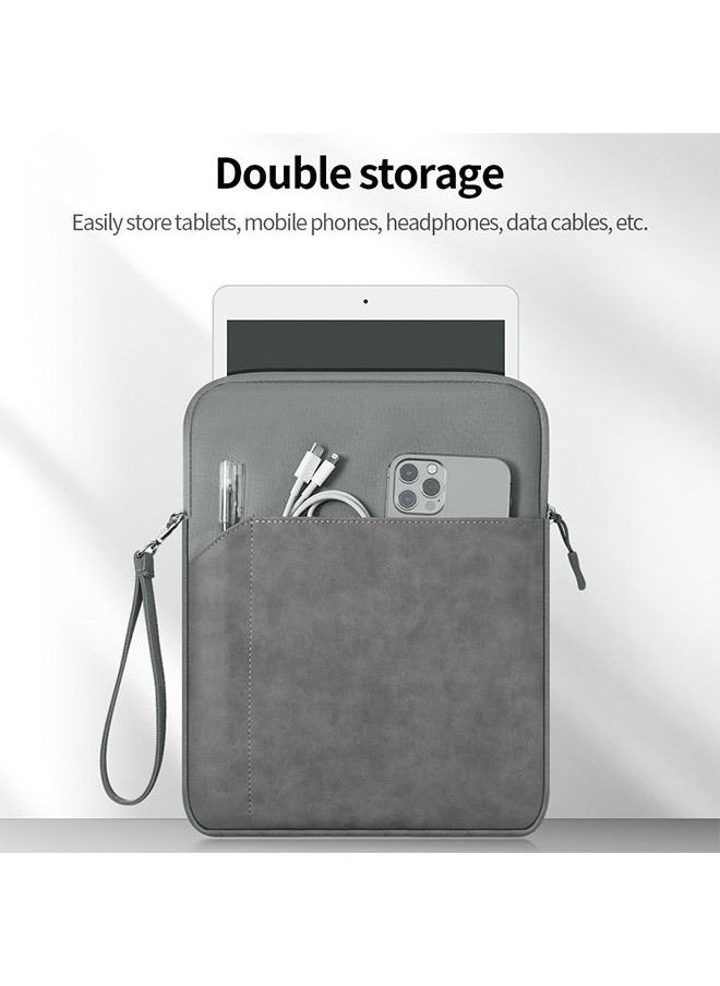 Generic - 9.7-11 Inch Tablet Computer General Purpose Waterproof Sleeve Bag, Anti Fall Plush Lining Carrying Case, Protective Carrying Case with Elastic Handle (Grey) - Image 1
